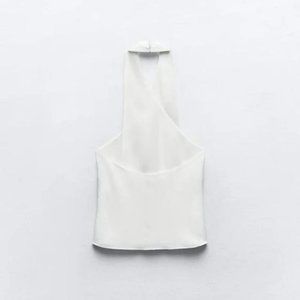 ZARA CROSSED HALTER TOP